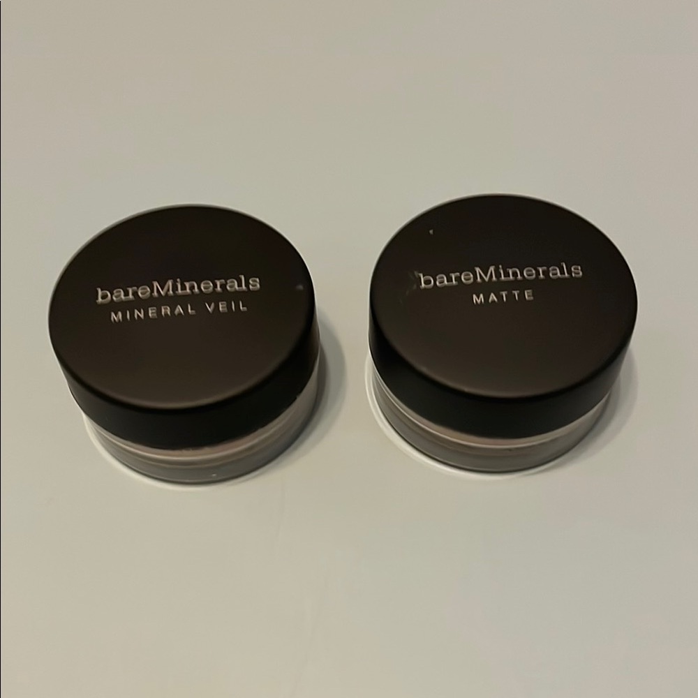 bareMinerals Illuminating Mineral Veil & Matte Foundation Medium Beige Duo NEW